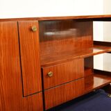 Modular sideboards in rosewood and brass 1960