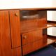 Modular sideboards in rosewood and brass 1960