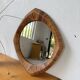Woven wicker mirror French Riviera 1960