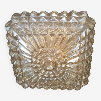 Square glass ceiling light: vintage