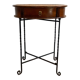 Side table / bedside table / pedestal table / antique wooden harness and canning