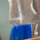 Nude at blue stool 52x52.5cm