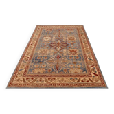 Tapis oriental beige bleu rouge