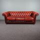 Chesterfield sofa 3 places in cowhide leather