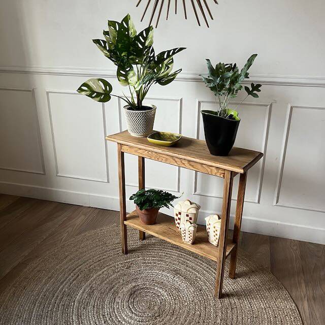 Console en chêne ciré