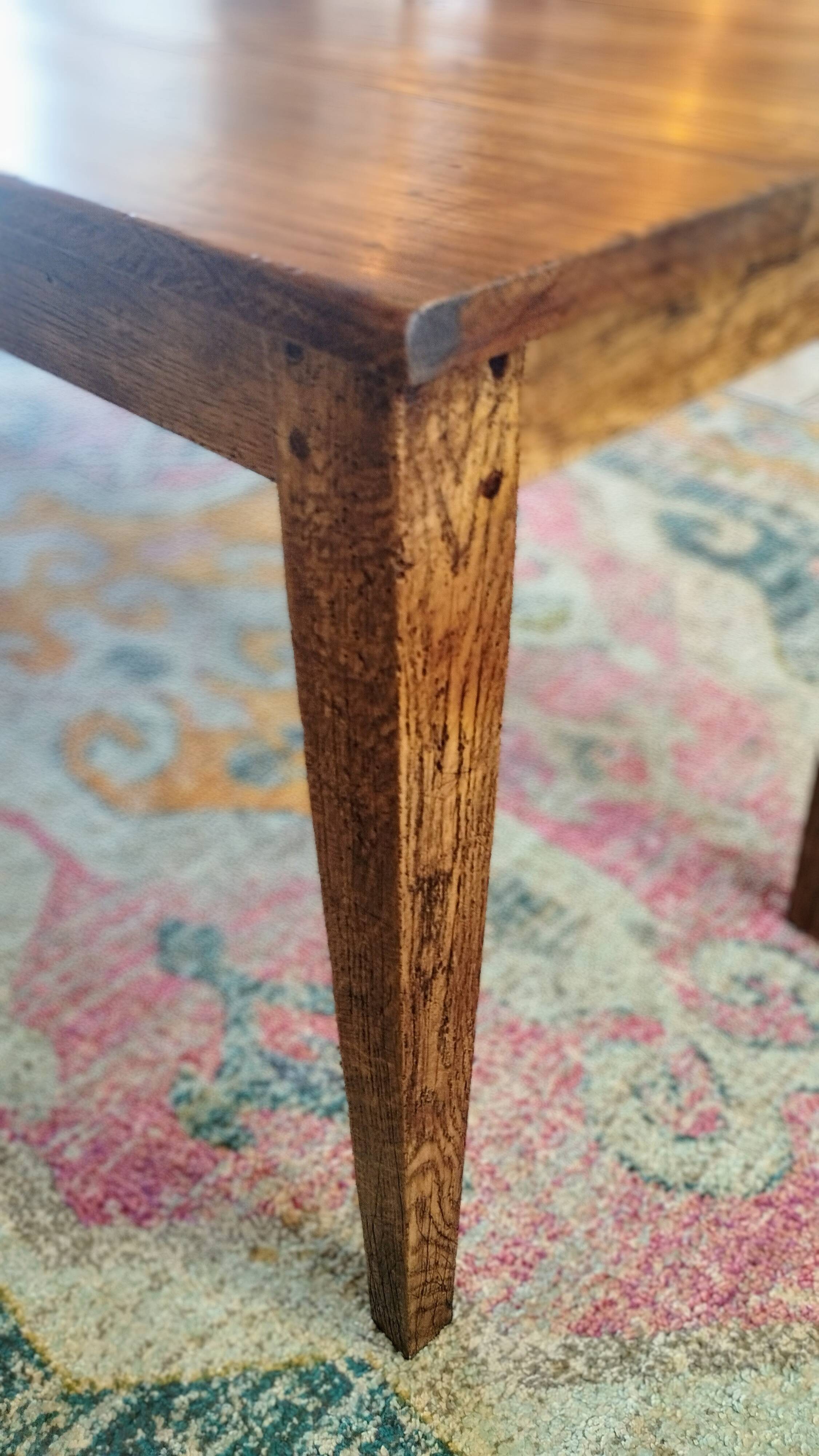 Farm table in sold oak