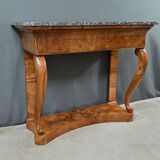 Walnut console table, Restoration period – Early 19th century
