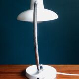 White desk lamp in industrial style metal