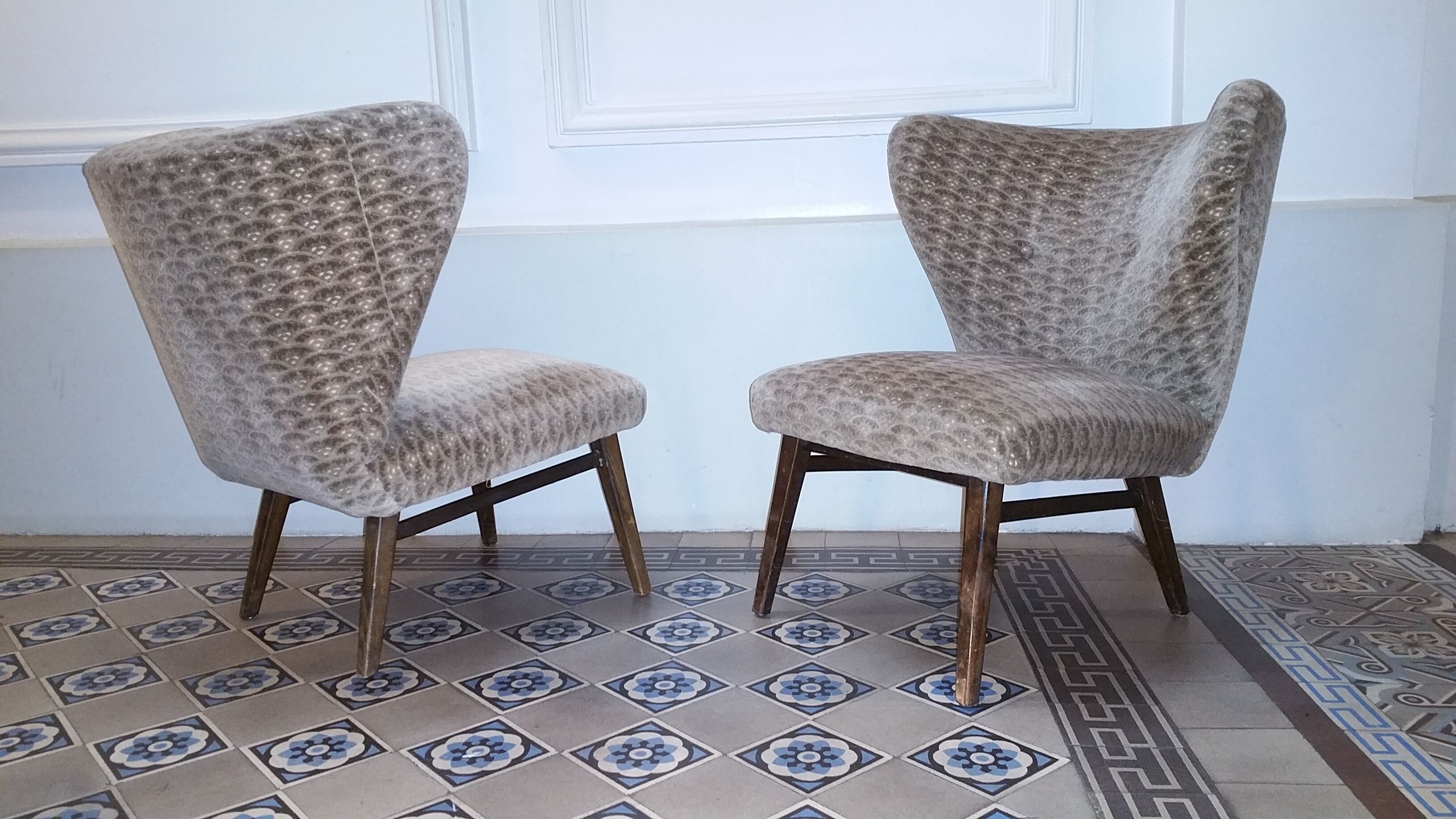 Chair Danish wingback Chair Scandinavian flesh small wing of Elias Svedberg