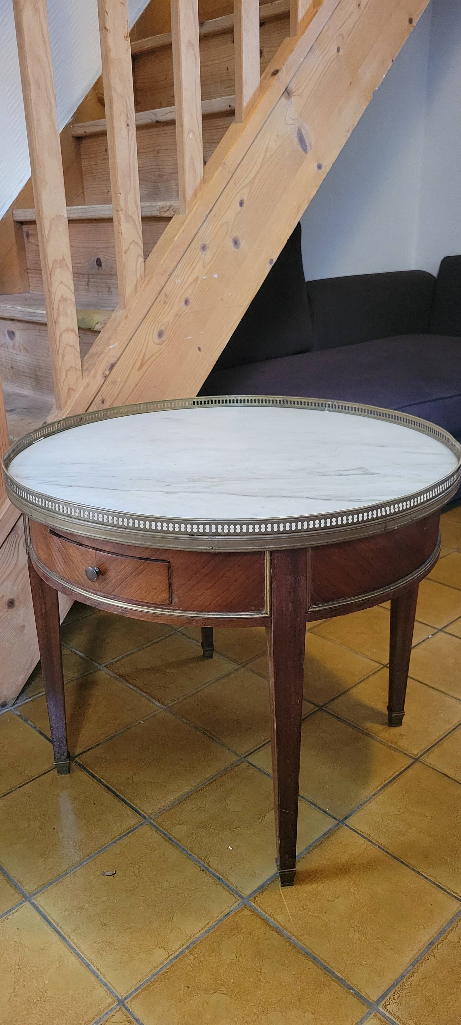Louis XVI style low pedestal table