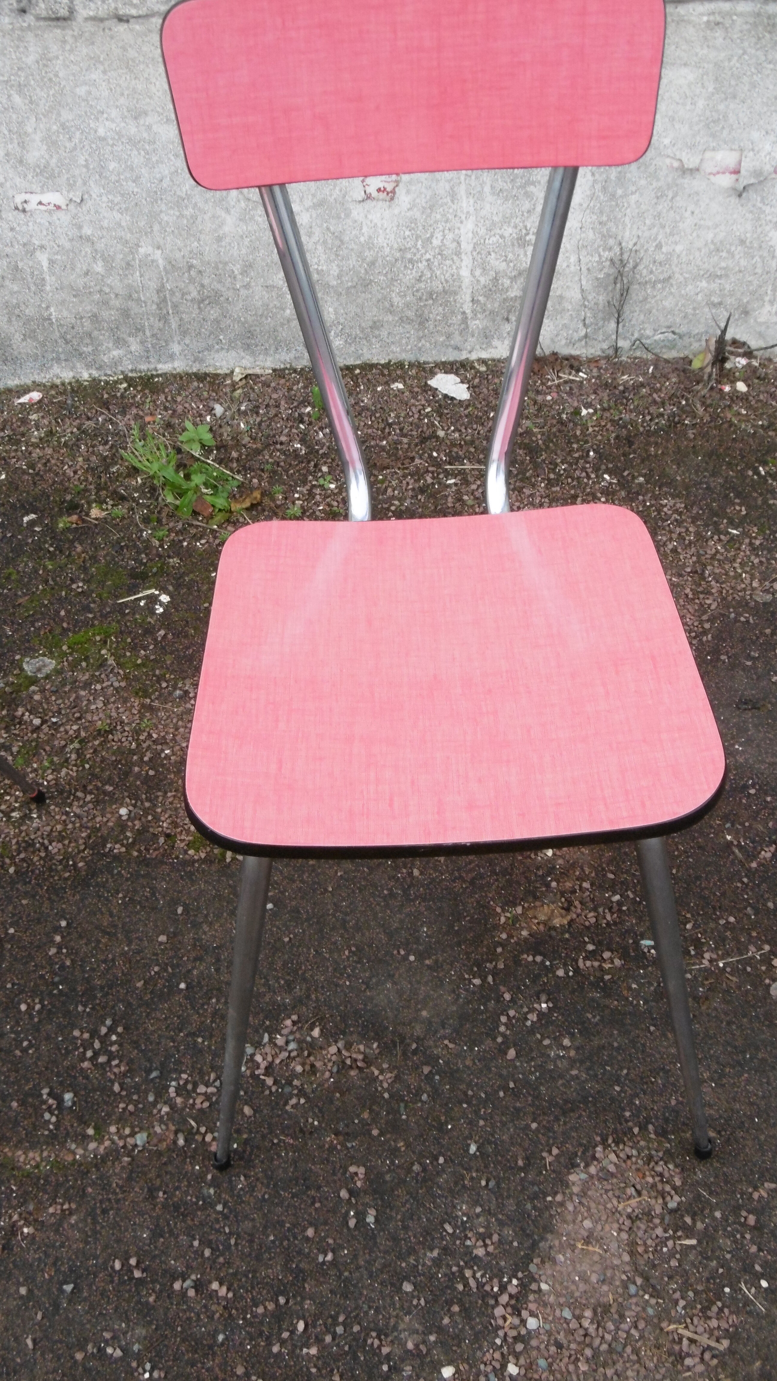 Set of 2 chairs in formica Red