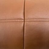 Fauteuil Togo en cuir marron attribué à Michel Ducaroy pour Ligne Roset