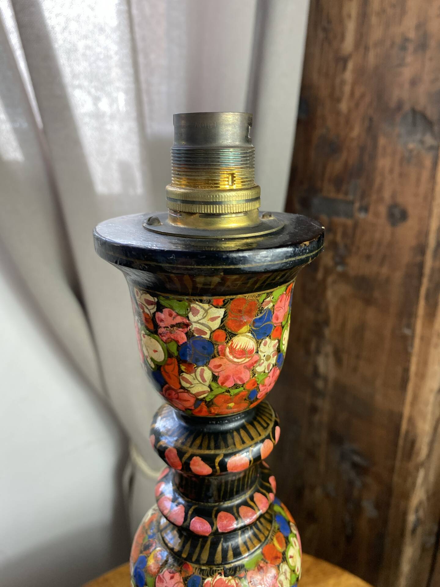 Kashmiri lamp base