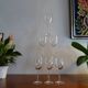6 glasses of red wine crystal of Arques - Model fleury Epi signed - 17,6 cm