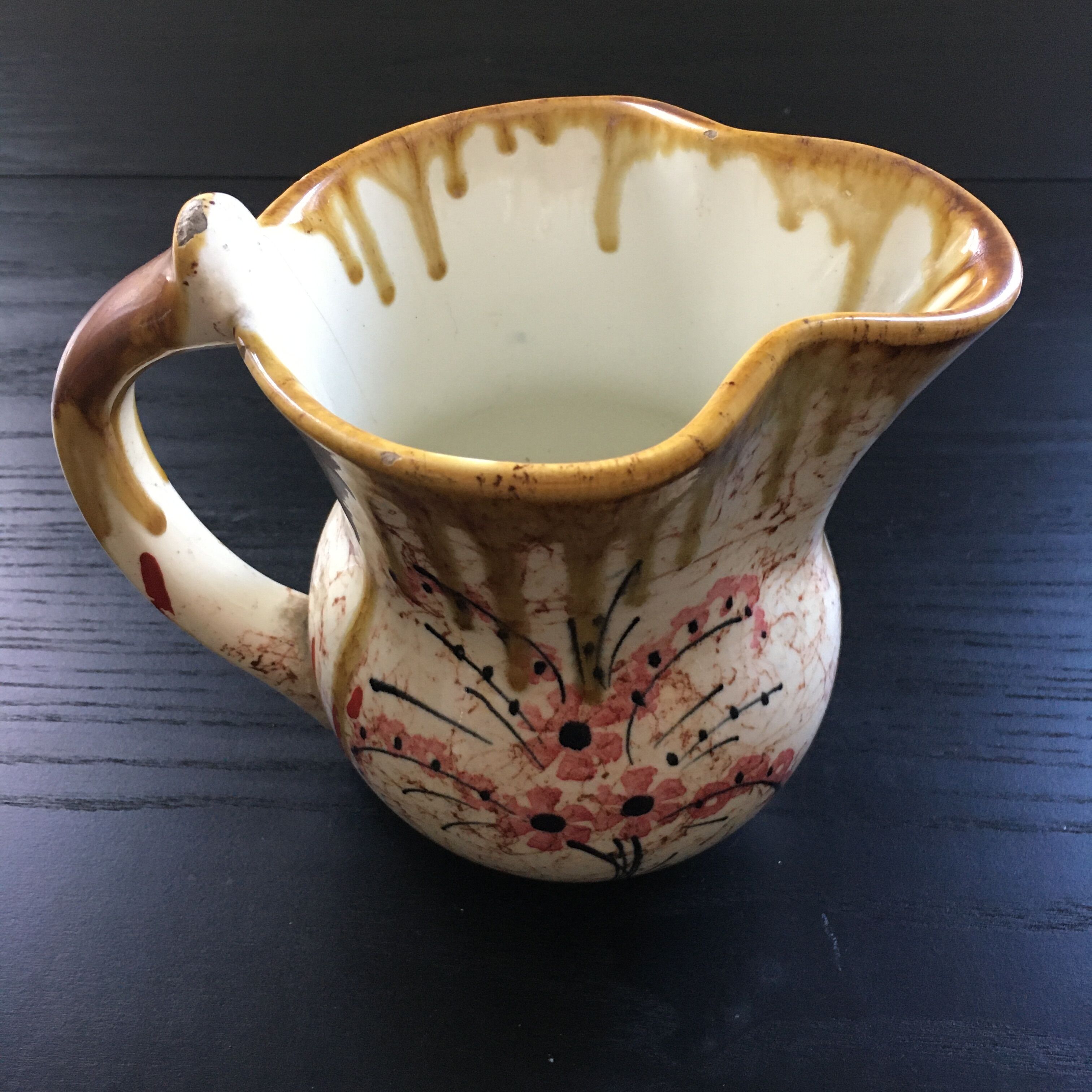 English pink flowered pitcher