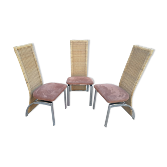 Chaises vintage rotin