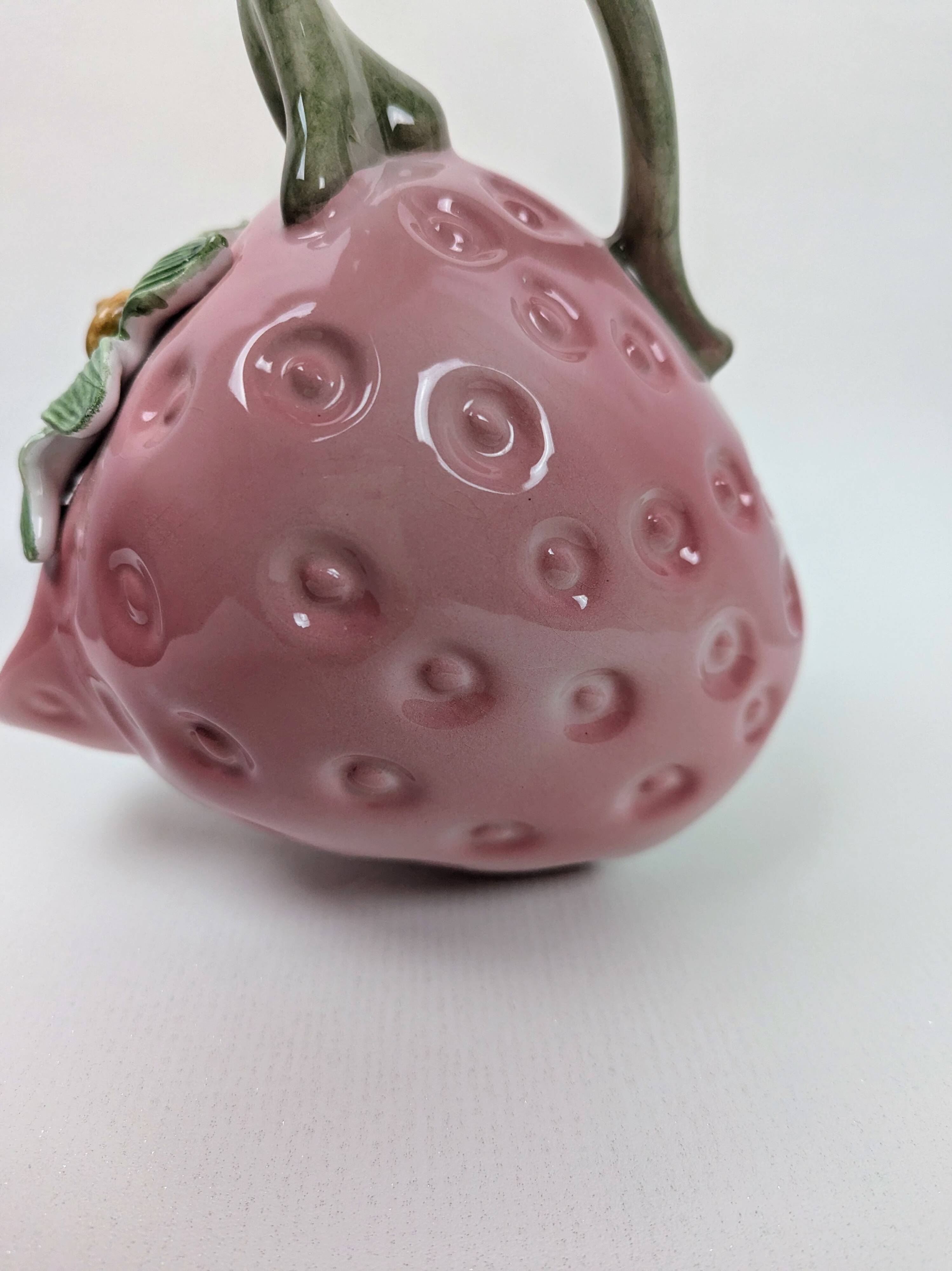 Strawberry jug in slip