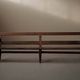 Large antique farmhouse bench in solid wood – Auvergne, around 1900