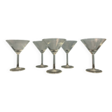 Set of 5 cocktail glasses