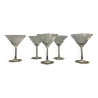 Set of 5 cocktail glasses