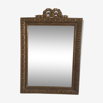 Louis XVI style mirror in gilded wood 53x38cm