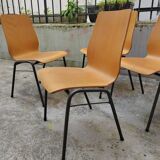 4 chaises vintage bois courbé
