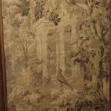 Still life tapestry on stretcher with wooden frame