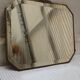 Bevelled mirror with brass frame Art Deco