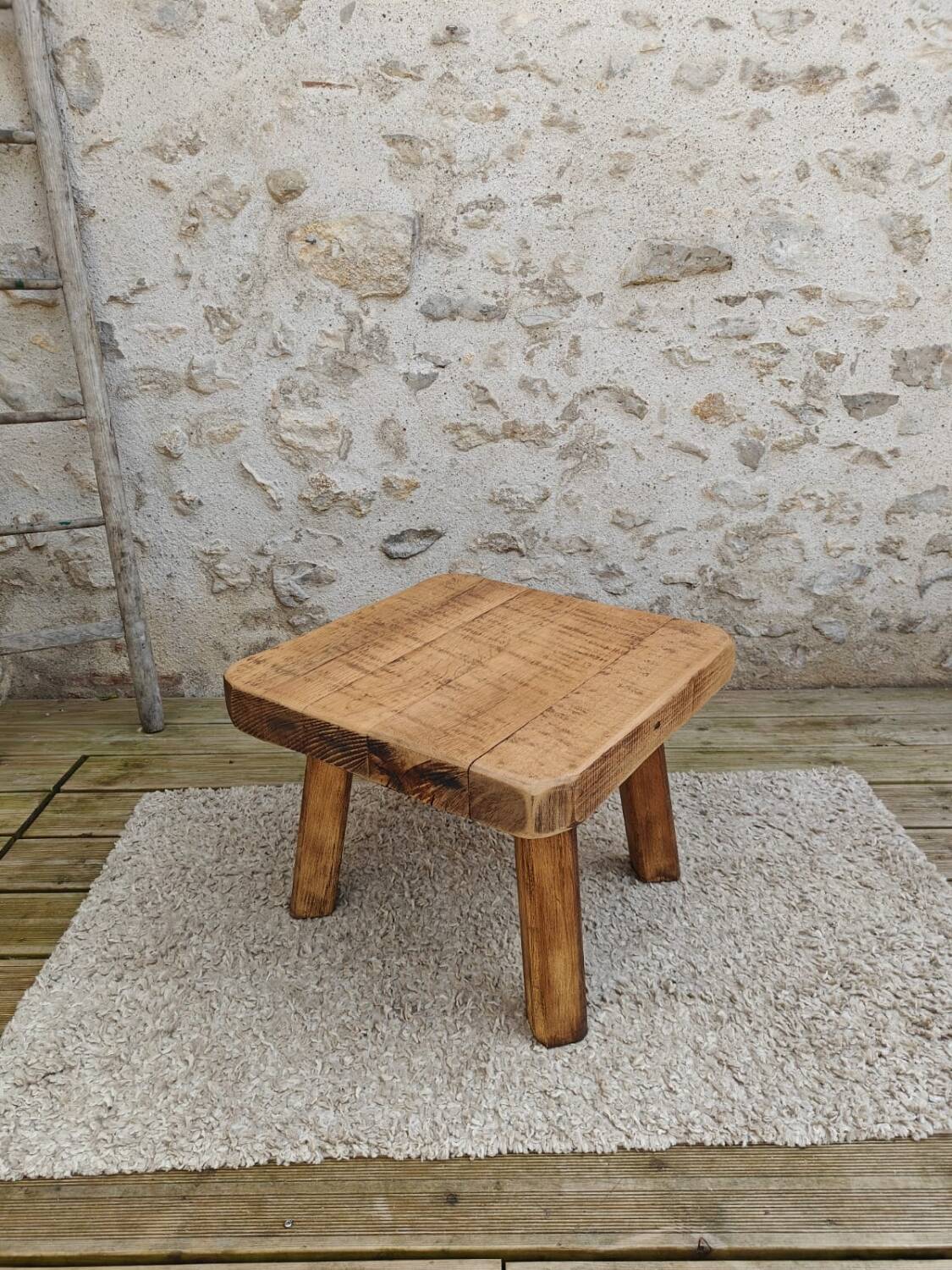 Solid oak coffee table