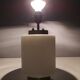 Vintage encased glass table lamp with three-lighting options, italy
