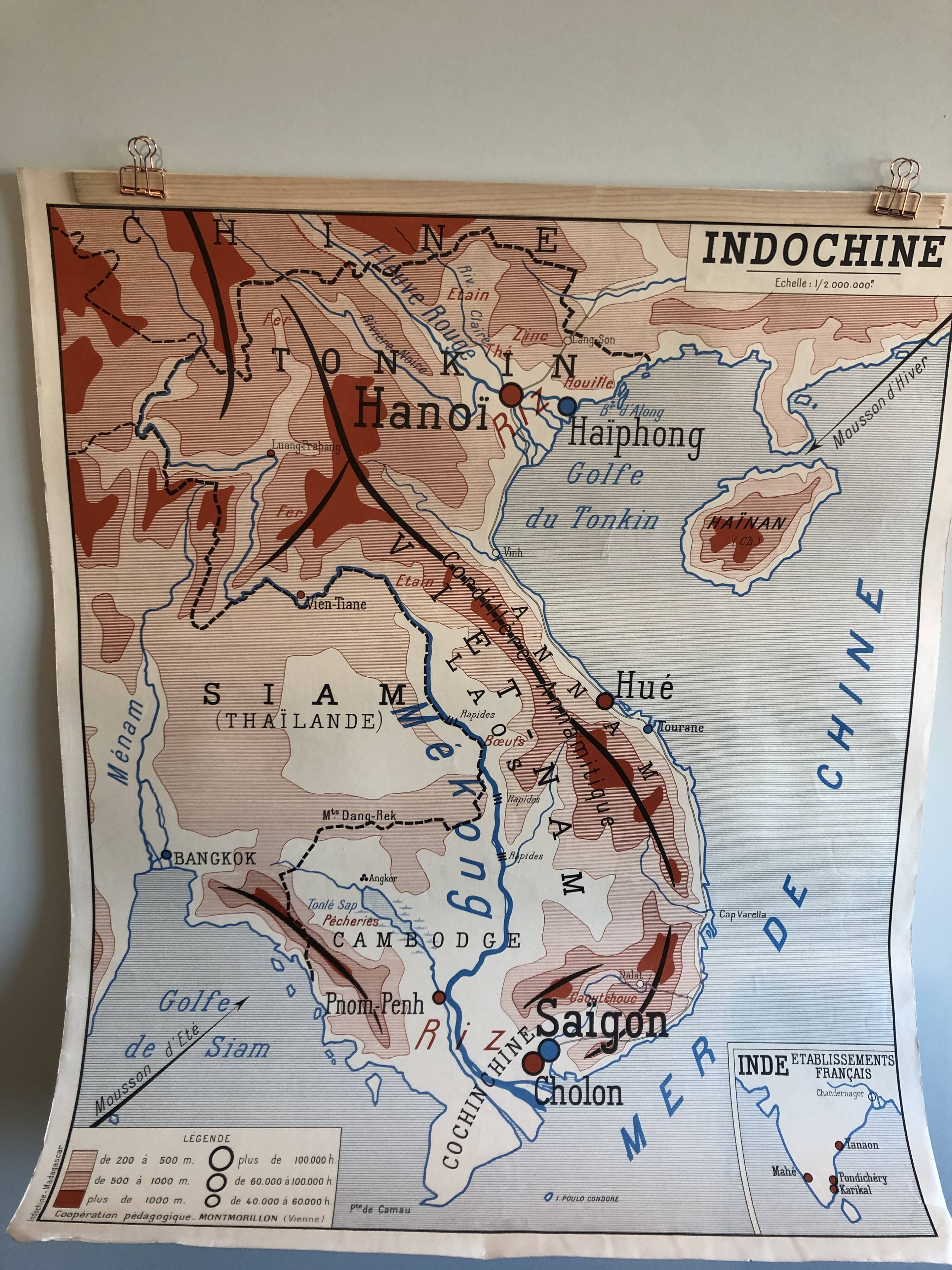 School poster Montmorillon Indochina/Madagascar