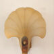 Wall lamp shell glass and brass design 70s