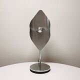 Table lamp, stainless steel and chrome metal, Reggiani, 1970