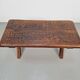 Brutalist Oak Cross Leg Coffee Table, Spain, 1930s