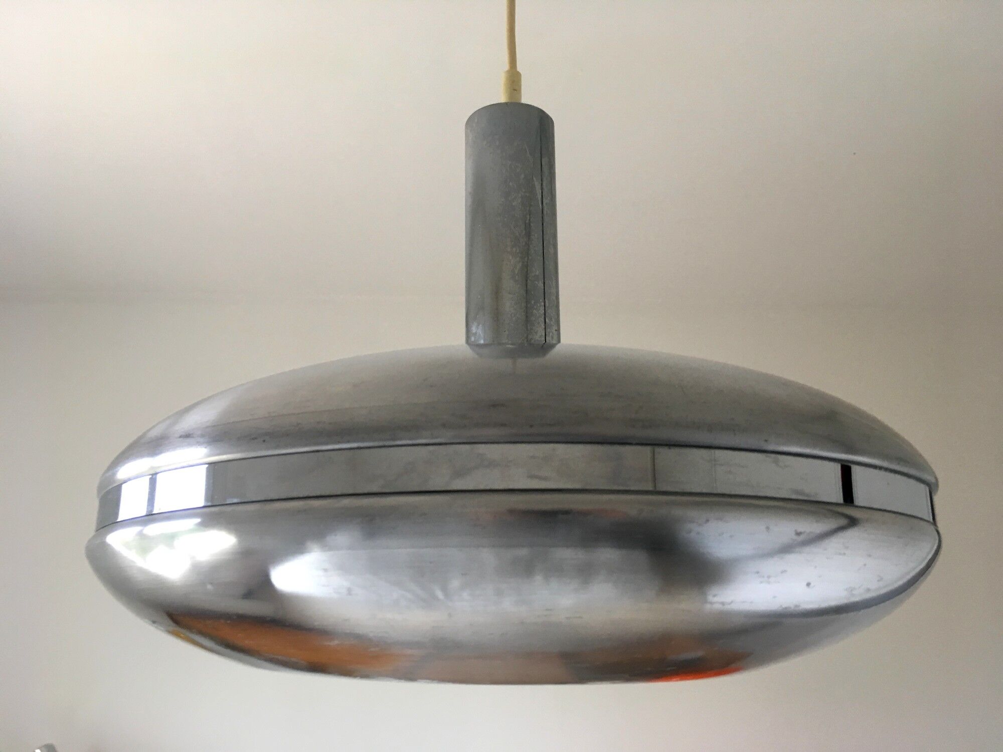 Vintage 60s aluminum hanging lamp