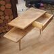 Petit meuble en bois tripode, design 1950