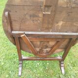 Old winegrower's table solid oak waxed and morning in the old