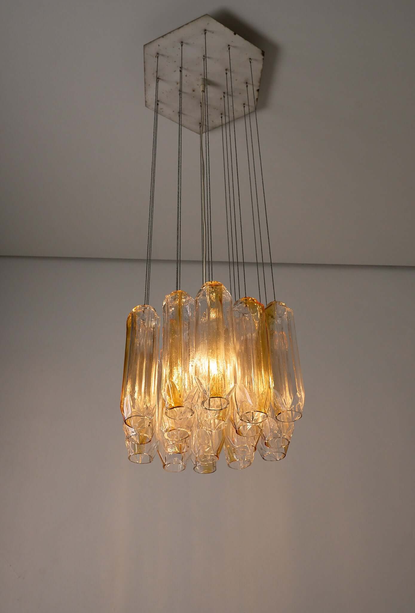 Murano glass "Quadrifoglio" pendant by VeArt, 1970s