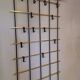 Wall-mounred brass and metal coat and hat rack, 1960s