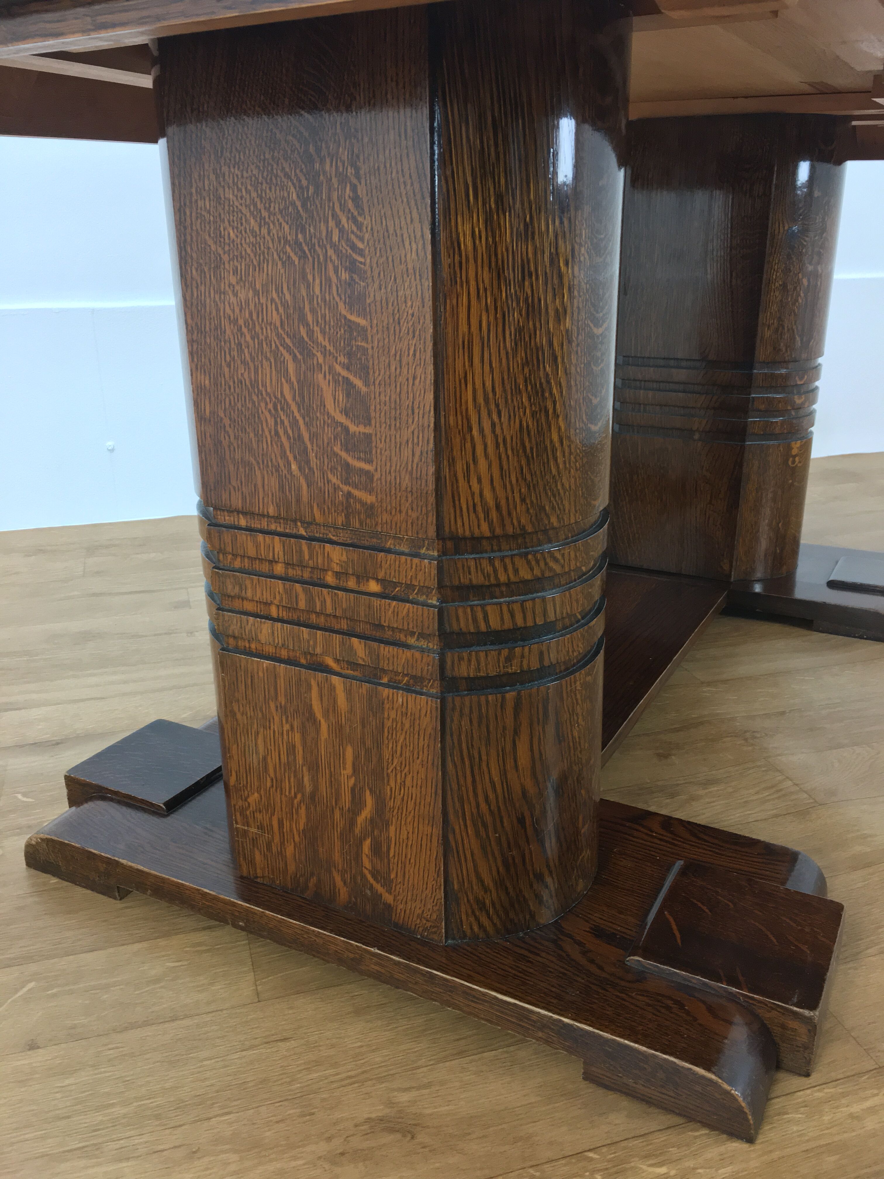 Massive and expandable art deco brutalist table