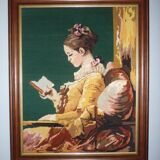 Canevas encadré "La Liseuse"