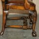 Fauteuil Bergère Antique Thomas Chippendale sculpté Claw & Ball cuir