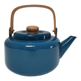 Teapot blue enamelled sheet metal design
