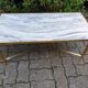 Marble and brass coffee table