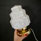 Table lamp vintage globe art deco glass of Clichy white