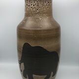 Vase in ceramic rock effect of saint clement mammouth 38 cm decoration