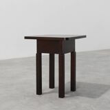 Art Deco square Oak Side Table, France, circa 1920