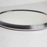 Oval mirror top 1950 silver