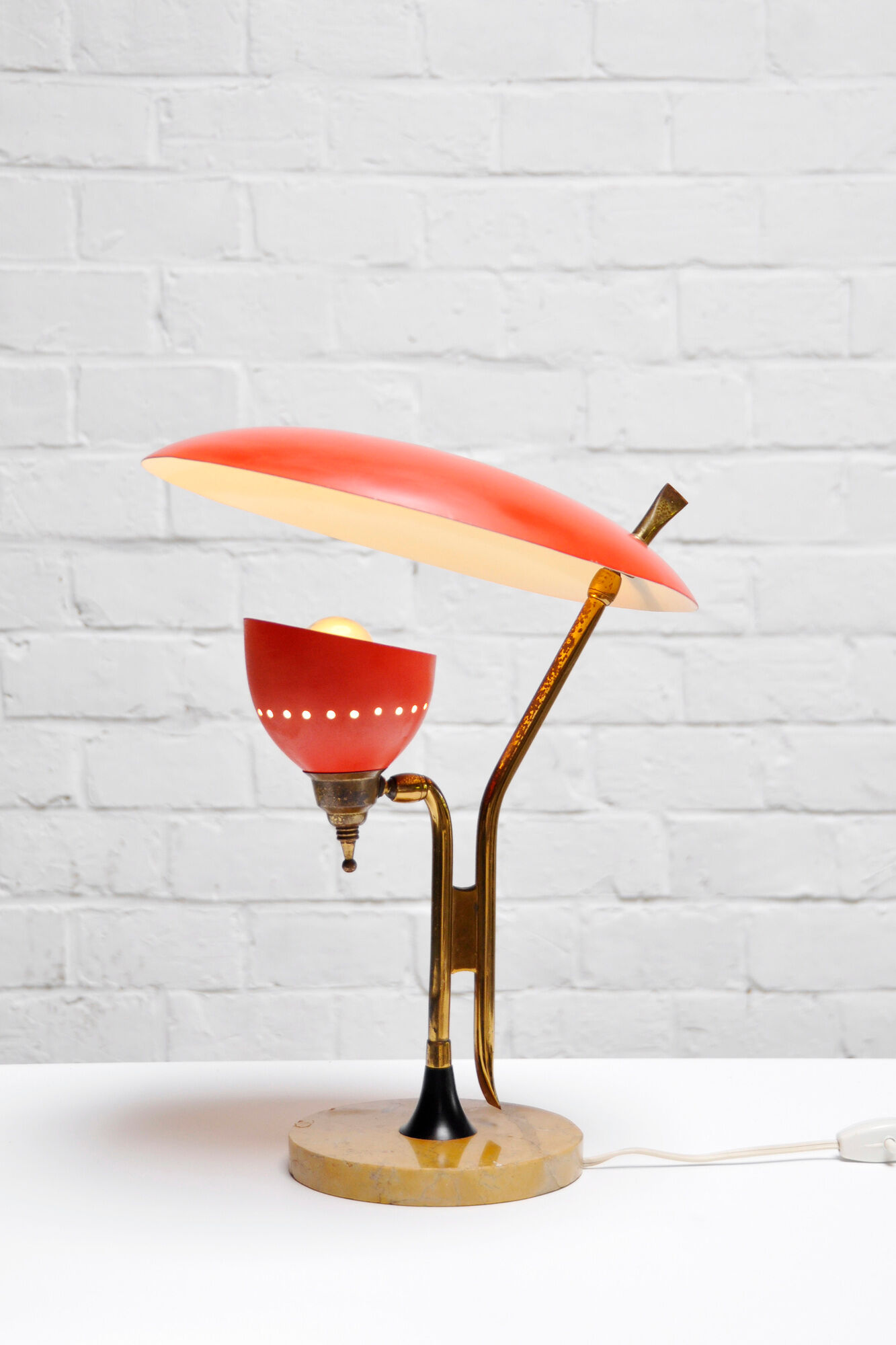 Mid-Century Italian Table Lamp by Oscar Torlasco for Lumen Milano, 1950s