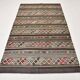 Turkish Colorful Persian Kilim Rug, Wool Area Rug, 141x240